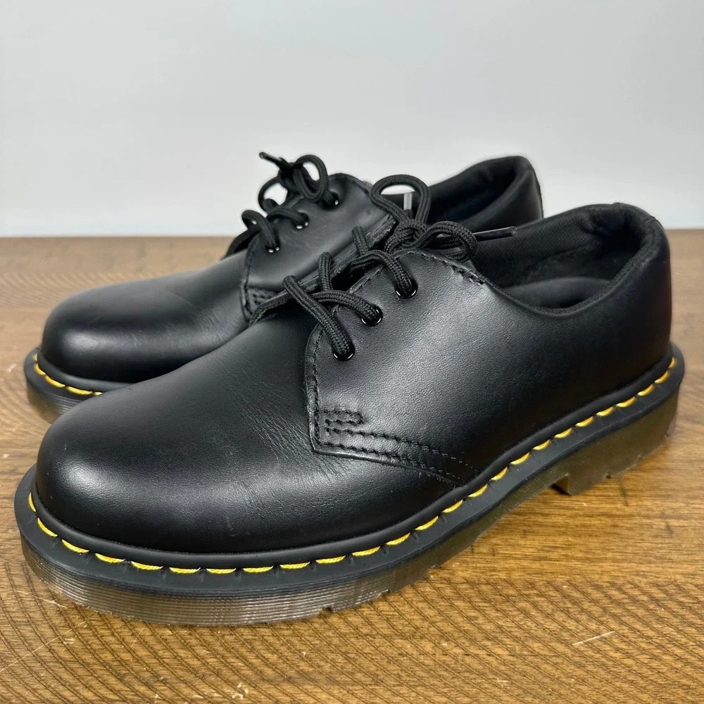 Dr. Martens Shoes Mens 8 Womens 9 Black Slip Resistant Work Oxford Leather Y2K